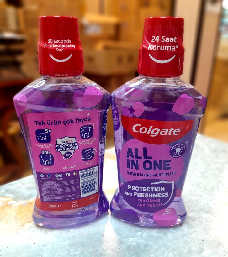 دهانشویه کلگیت آل این وان (Colgate All in One) 500 میلی | محافظت و طراوت برای لثه و دندان در ۳۰ ثانیه